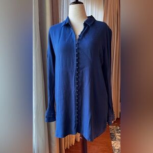 Button Up Crepe Blouse